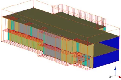 Figure 4: Modélisation du bâtiment avec les charges sur Acord Bat