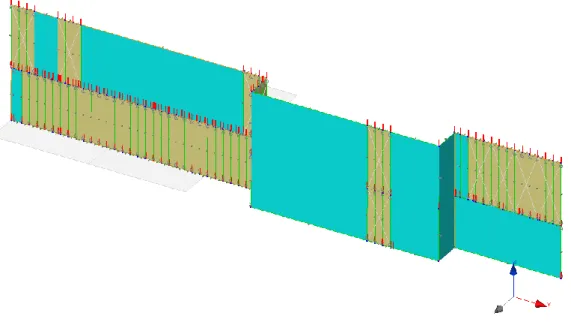 Figure 5: Modélisation du mur ossature bois sur Acord Bat