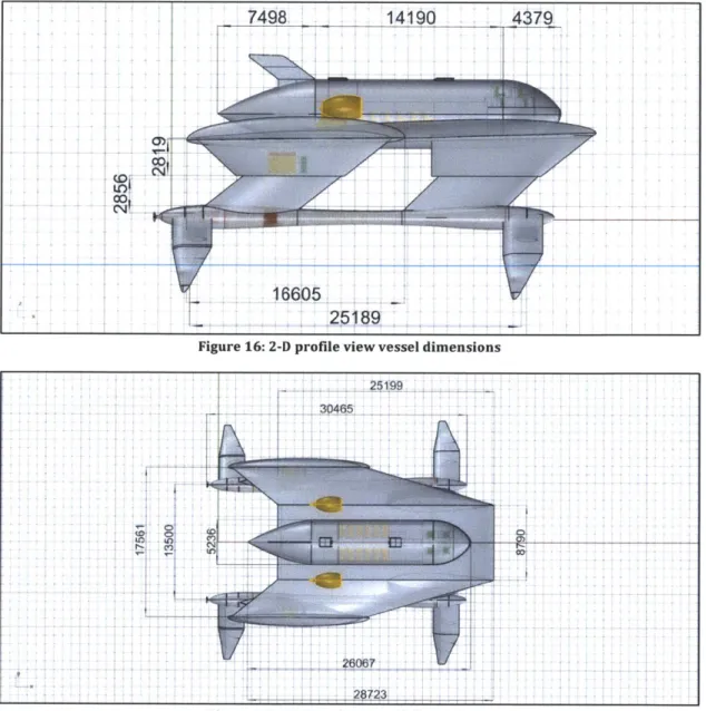 Figure  16:  2-D  profile view vessel dimensions