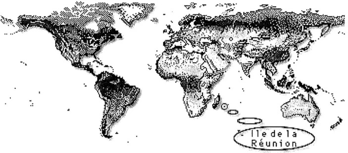 Figure 1 : carte du monde