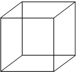 Figure 2 : Le cube de Necker – Un percept bistable 