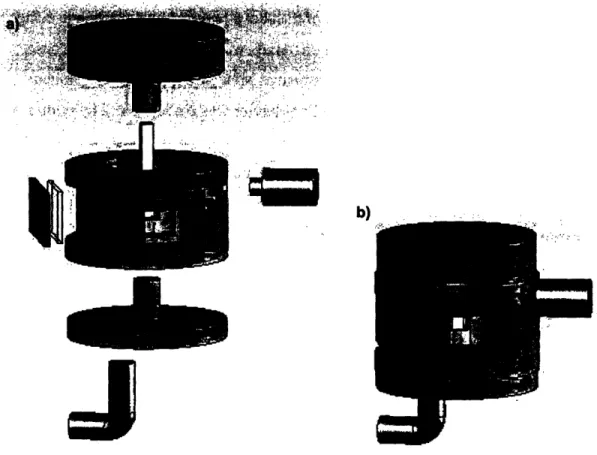 Figure 4-1:  a) Exploded  view of the  solid model  of the  coil set-up  made  using Solid Works