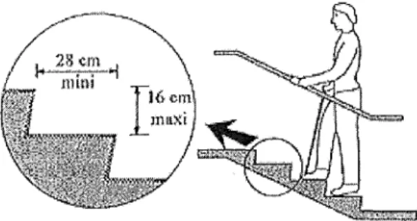Figure 4 : profil de l'escalier.