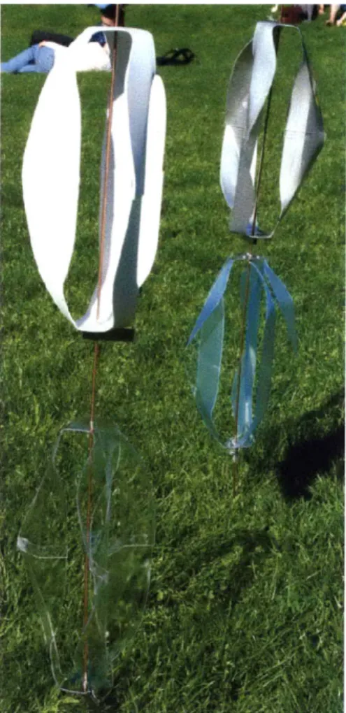 Figure 2:  Final  product - vacuum-formed  vertical  axis turbines.