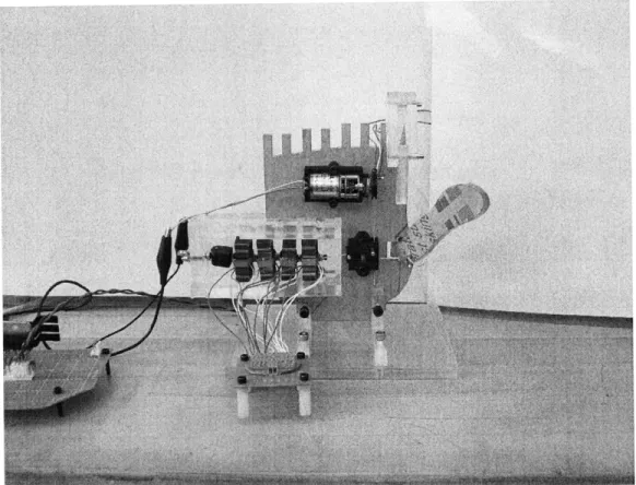 Figure 11.  Front view  of fully assembled  hybrid DC motor/PZT actuator prototype.