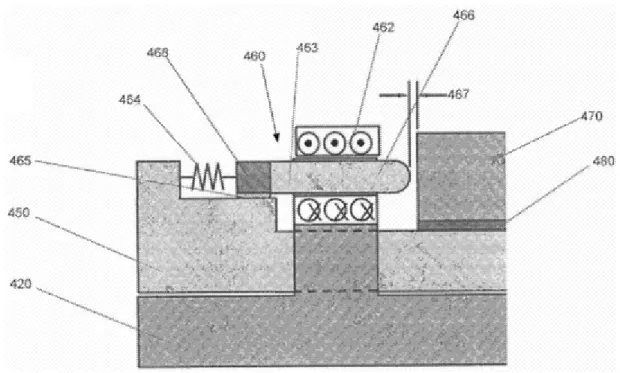 Figure 1-9: ASML’s solid-state reticle assist device idea by Amin-Shahidi. Figure is taken from US Patent Application 13/281,718 [4].