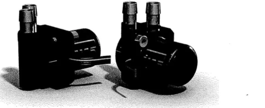 Figure  2-6:  The  two  centrifugal  pumps  used  to suck  in  water  for  the valve  system.