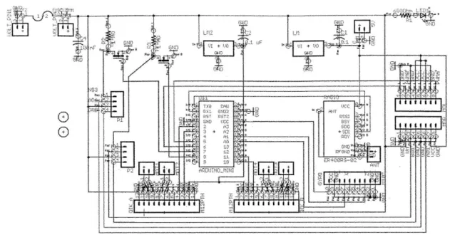 Figure  2-8:  A  schematic  of the  electronics  within  the  robot.