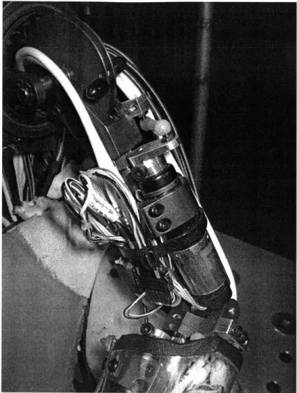 Figure  1.3  Closeup  view of Leo's  gearmotor-driven  upper  arm