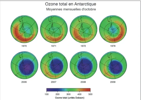 Figure 2 - Trou d’ozone en octobre 2011.