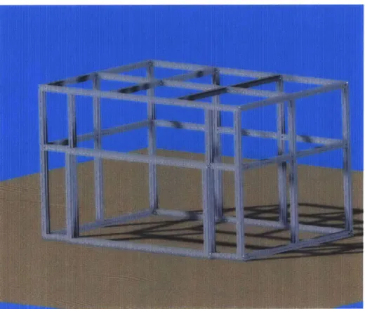 Figure 5.2: CAD  model  of aluminum support frame.