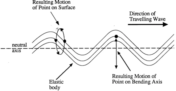 Figure  2- Trajectory  of points on the surface  and along bending  axis of beam