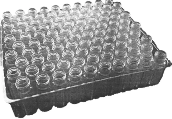 Figure  1-2:  A  tray  containing  100  350  pl  vials
