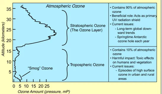 Figure 1.10 – Graphique extrait de :1999 EOS Science Plan (Revised) Chapter 7 - -Ozone and Stratospheric Chemistry (Schoeberl).