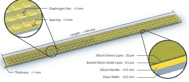 Figure 2-1: Diagram of pressure-sensor array with basic structure depicted.