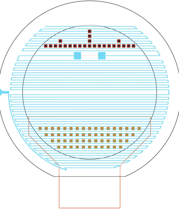 Figure 2-7: Overlay of Round 4 devices (actual size). The wafer is 150 mm in diameter.