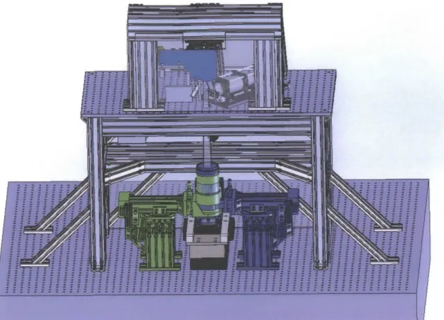 Figure 1.4: A  Solidworks rendering of the PuSL to be built. Additional structural bracing was added by  a consulting engineer to help eliminate vibration effects
