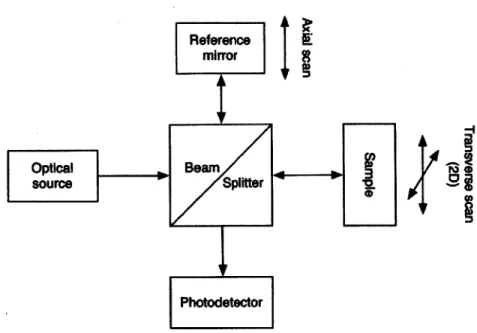 Figure  1-2:  Block  diagram of  a  simplified  OCT system.