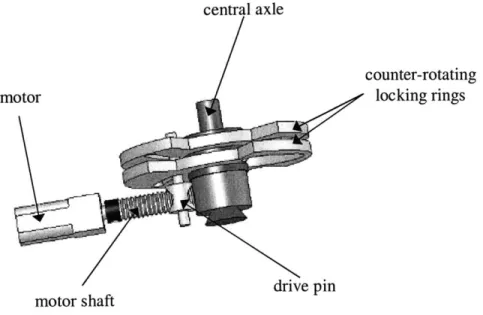 Figure  2-3:  This  CAD  diagram  shows  the  mechanism  which  counterrotates  the  rings