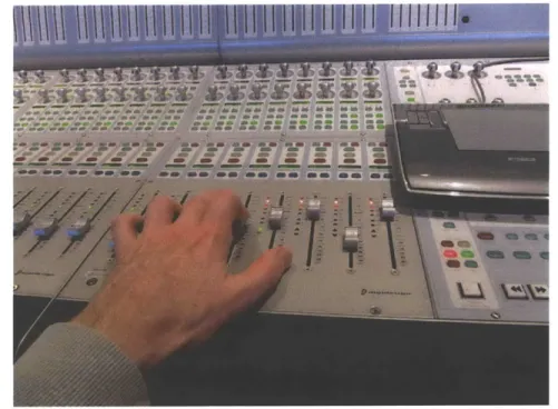 Figure  3-3:  Motorized  faders  on  a  Digidesign  audio  mixing  console.  (Image  courtesy  of Hens  Zimmerman)