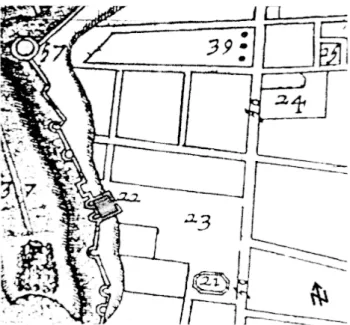 Figure  8.  Plan de La Rochelle daté de  1621  (échelle inconnue) 