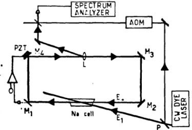 FIG.  1.  Experimental  setup  for the  two-wave  mixing experi-