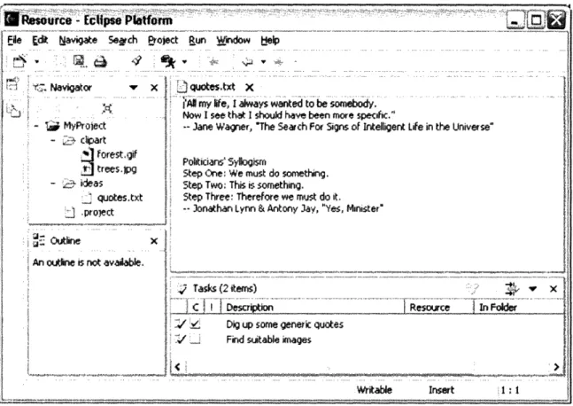 Figure  4:  the default  Eclipse  IDE