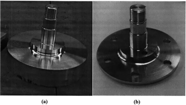 Figure  4: Showing the machining  process  (a) after turning;  (b) the finished part.