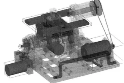 Figure 2.1: Areas offocus for redesign: the actuator, lead screw, and carriage configurations.