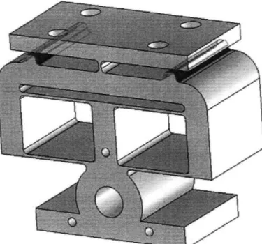 Figure 2.5: The lead screw flexure with hard stops.