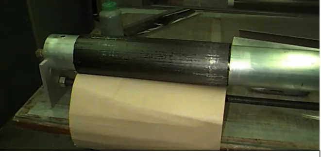 Figure 5.3:  Picture of layed-up mandrel 