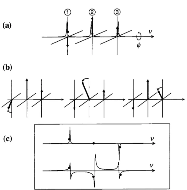 FIG.  3.5 -  Schéma  de  principe  de  la  spectroscopie  par  modulation de  fréquence  (a)  spectre