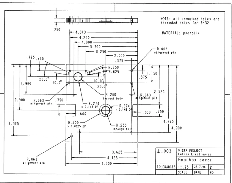 Figure 2.2.2.4  Gearbox  Cover Drawing