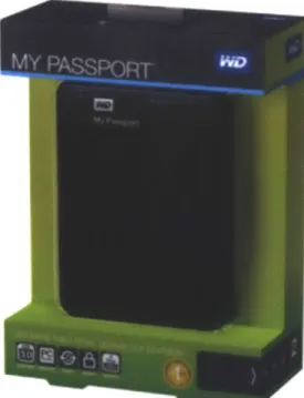 Figure 3:  External hard drive with  thick packaging  requires a  stronger field.  This packaging,  being targeted  by  ProTeqt, leaves  the  lock  at 1  inch  above  the tablet.