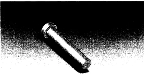 Figure  10:  SolidWorks  detail  of one-inch  long  steel  slide  rod  with  a  threaded hole  in the  end for a washer and screw.