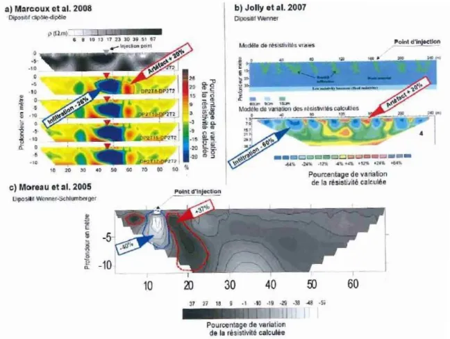 Figure 4: Inversion de résistivité et présence potentielle de biogaz 