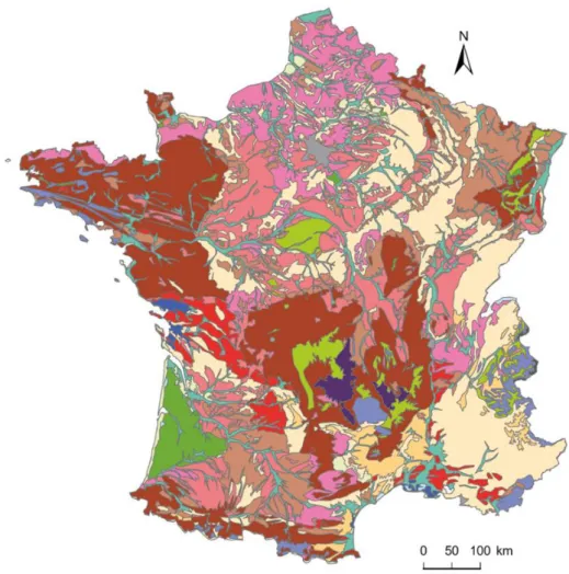 Figure 4 : Carte des sols de France  