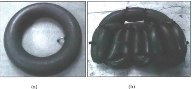 Figure 3:  Photo (a)  is  a  Vespa  inner tube,  which  has  been  utilized  by wheelchair  users  as an  improvised  cushion