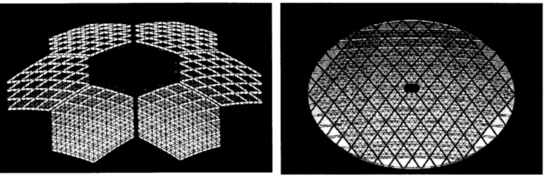 Figure  2-6:  Segmented  and  Monolithic  Mirror  Models