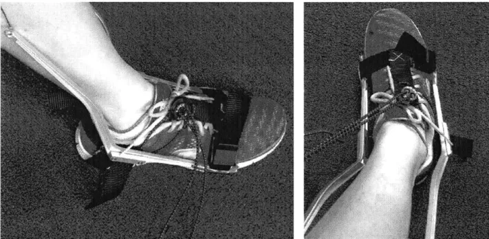 Figure  3-9:  This  prototype  tested the  use  of lock  laces  with  an  interface  harness  made  almost exclusively  with nylon  webbing