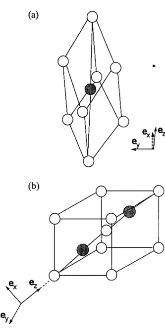 FIG  I7 -  Nature du réseau  3D  obtenu  par  une  division  des  faisceaux  de  type  «  para- para-pluie »  (a)  Réseau  trigonal  obtenu  dans  le  cas  général  (b)  Réseau  cubique