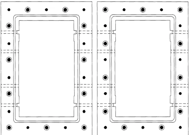 Figure  10: Bolt  through-hole  and  tap  hole  pattern,  the  pattern  is reversed  to  bolt  two  modules  together.