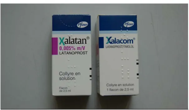 Figure 20. Similitude visuelle : Xalatan® - Xalacom®.