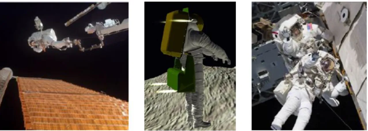 Figure 2-4: Three mission concepts for the CMG-augmented Jetpack. Left: