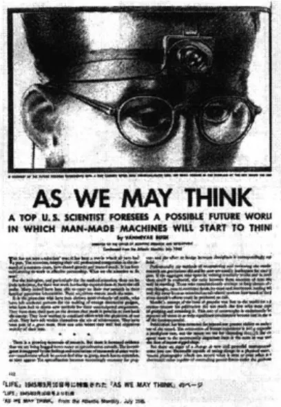 Figure  2.9 As We  May Think By Vannevar  Bush, published  in
