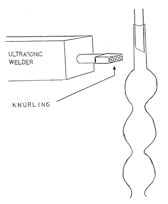 Figure  Ten.  Knurling  on  the  ultrasonic  welder.