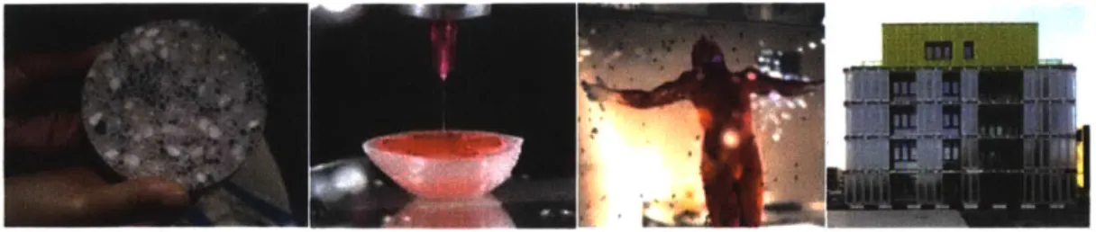 Figure  2-2:  Examples  of  Biodesign  Across  Fields.  Four  examples  of objects  that inclu(le  living  coinponents