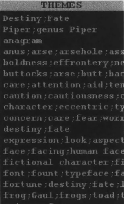 Figure 5:  Themes  Menu for Audience Archive  1