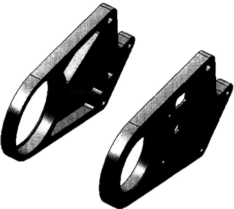 Figure 2: Solid model of differential mounting brackets.