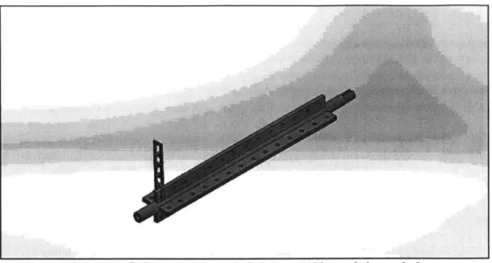 Figure 4: Solidworks  CAD  model  of the chain flail mower with one  chain attached